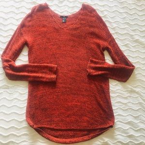 H&M orange/black oversized sweater